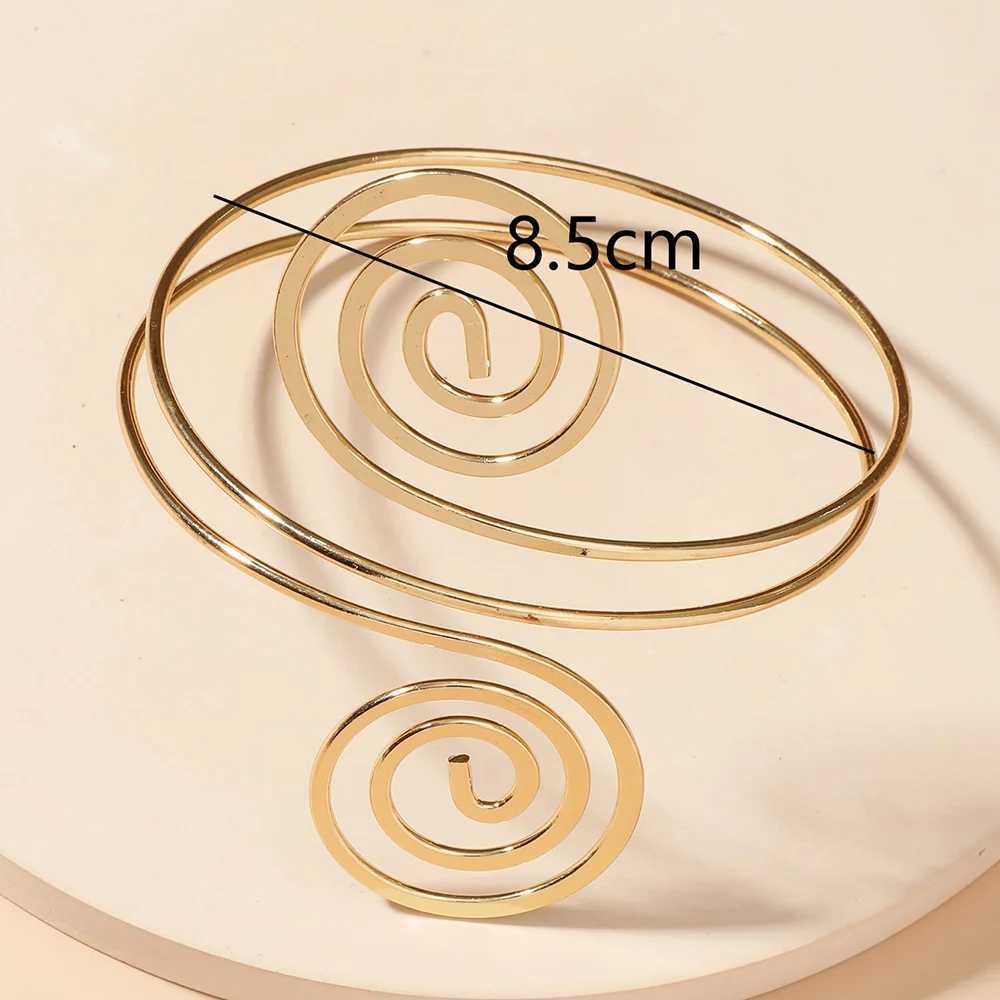 Fashionable Sexy Adjustable Spiral Upper Arm Cuff Bracelet for Women Vintage Gold Plated Arm Cuff Bangle Armband Bo JewelryXJ250315