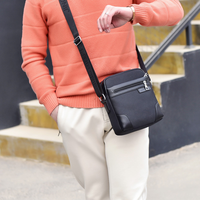 Business Fashion Korean Men's Single Shoulder Crossbody Trendy Backpack Oxford Cloth Small designer bag