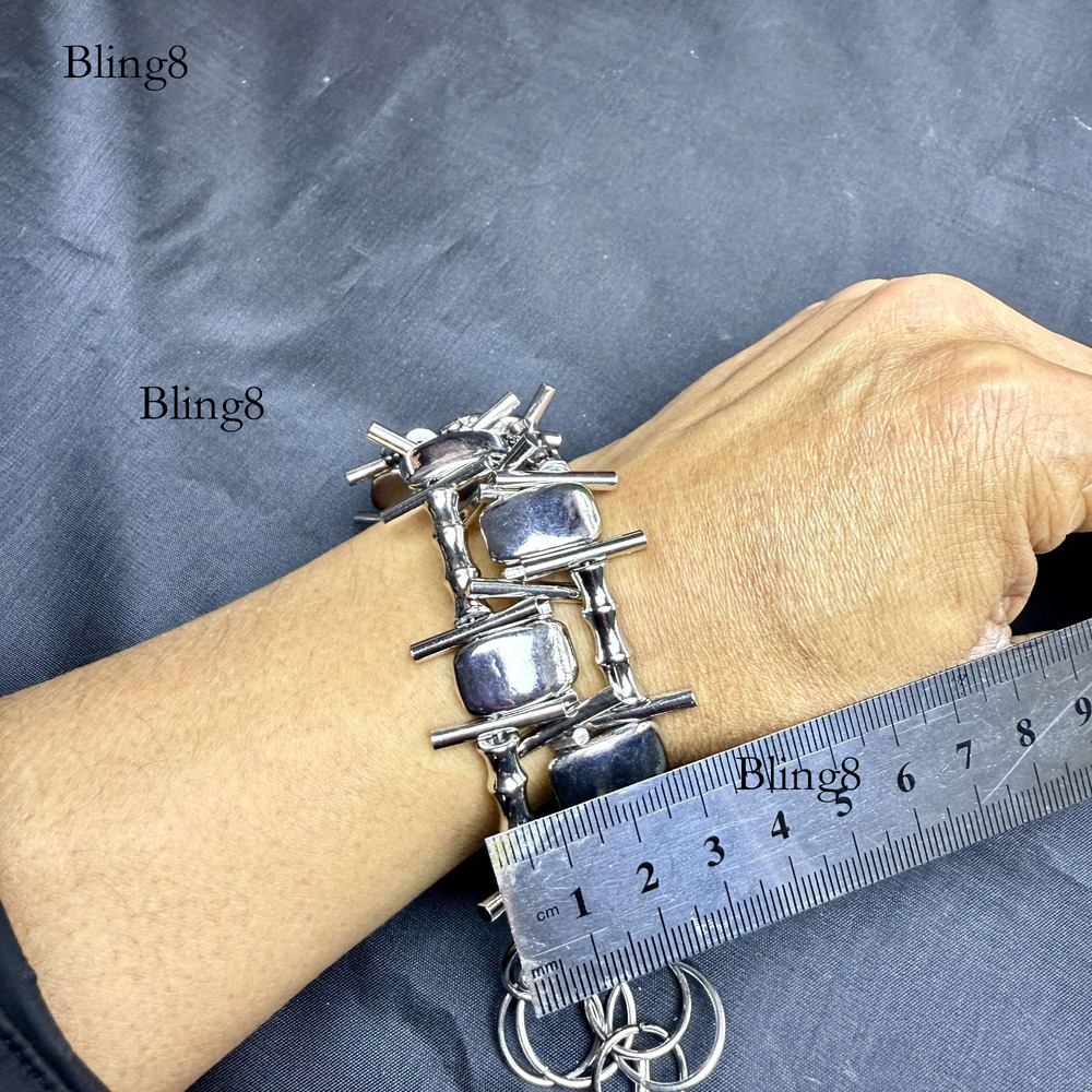 Original Handmade Punk Style Bracelet, Heavy Metal Futuristic Design
