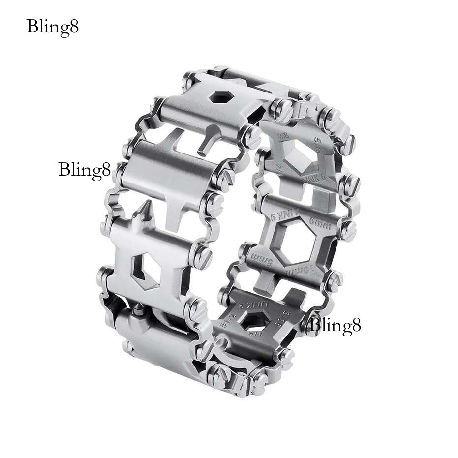 Multifunctional Stainless Steel Men's Outdoor Tool 29 in 1 Bracelet European and American Couple Watch Strap