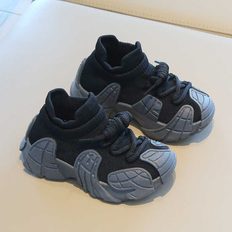 Athletic Outdoor Childrens sports shoes 2025 Spring and Autumn boys casual shoes mesh shoes fly woven girls socks shoes baby white shoesY2503143E6P