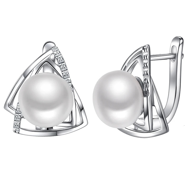 Sinya Natural Freshwater Pearls Fine Jewelry 925 Sterling Silver Earrings for Women Lover Mum Fashion Gift 250314