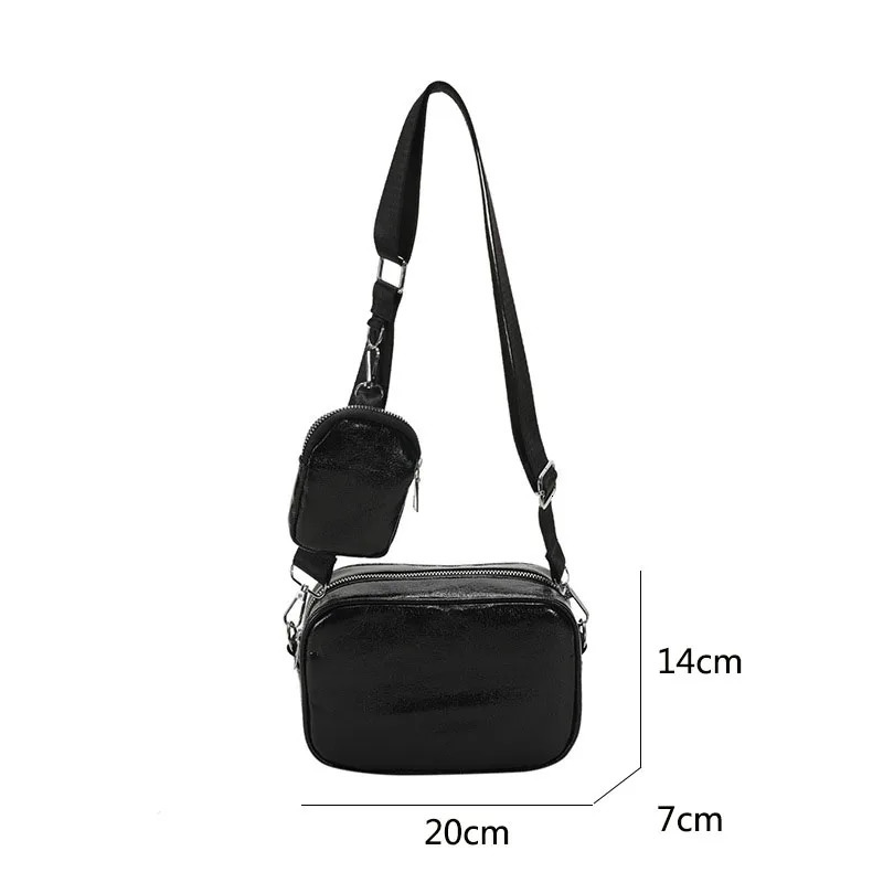 Retro Sequin Shoulder Bag Womens Fashion Simple Messenger Tote Bag Square Bag 250314