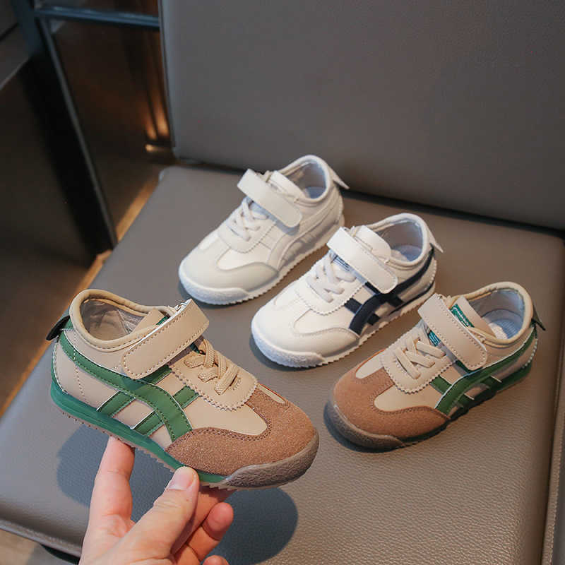 Athletic Outdoor Childrens soft leather casual shoes 2025 Spring and Autumn new item lightweight casual sports shoes for boys and girls board shoes st