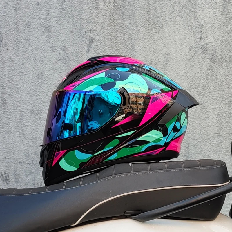 Full Face Racing Helmets Winter Warm Double Visor Motorcycle Helmet Motorbike Sports helmet 250314