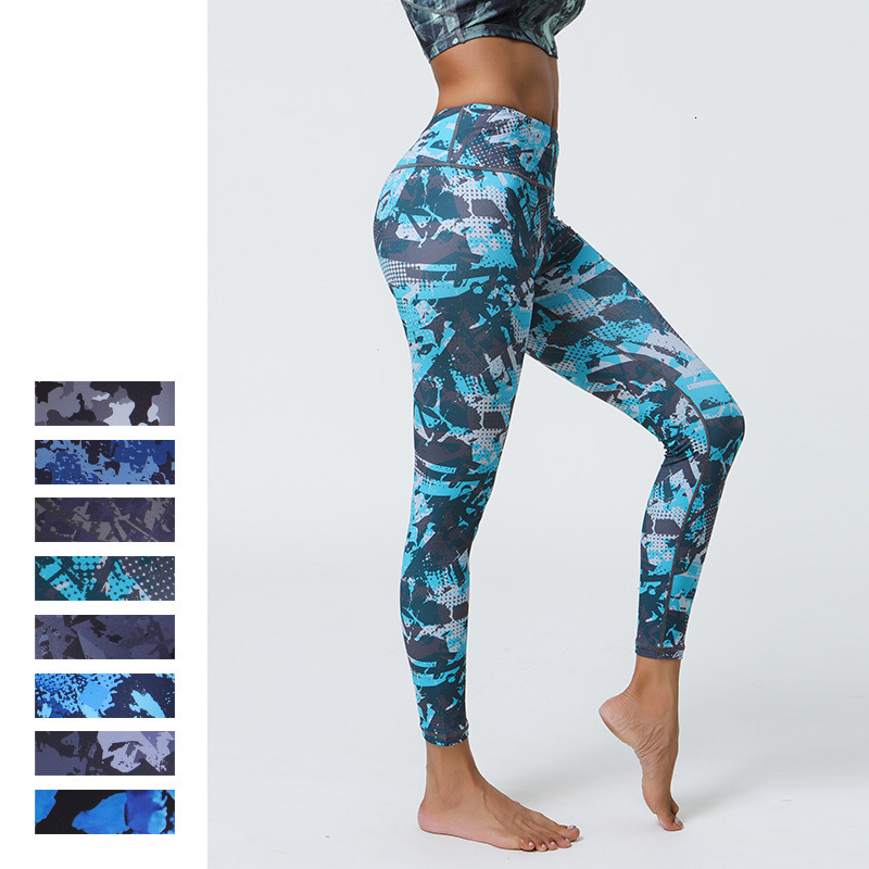 New Yoga leggings Pants with High Waist, Hip Lifting, Printed Bottom, Women's Summer Sports and Fitness Pants, Thin Edition, tracksuit