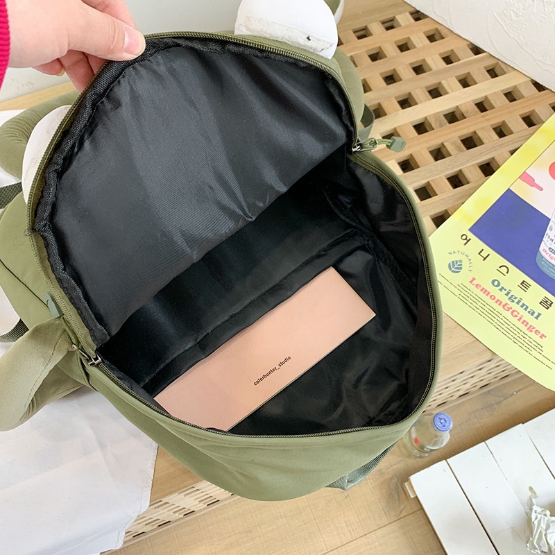 designer bag College style, niche, funny cute, ugly, cute little frog cartoon personality, internet celebrity backpack, trendy and cool backpack