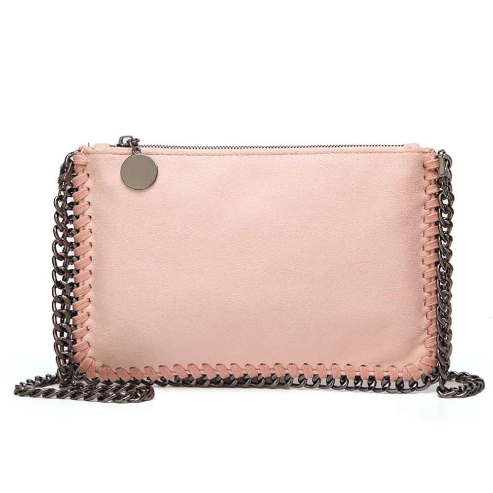 Solid Color PU Crossbody Bags Designer Metal Plate Braided Chain Shoulder Handbags Vintage Versatile Ladies Sg Bag