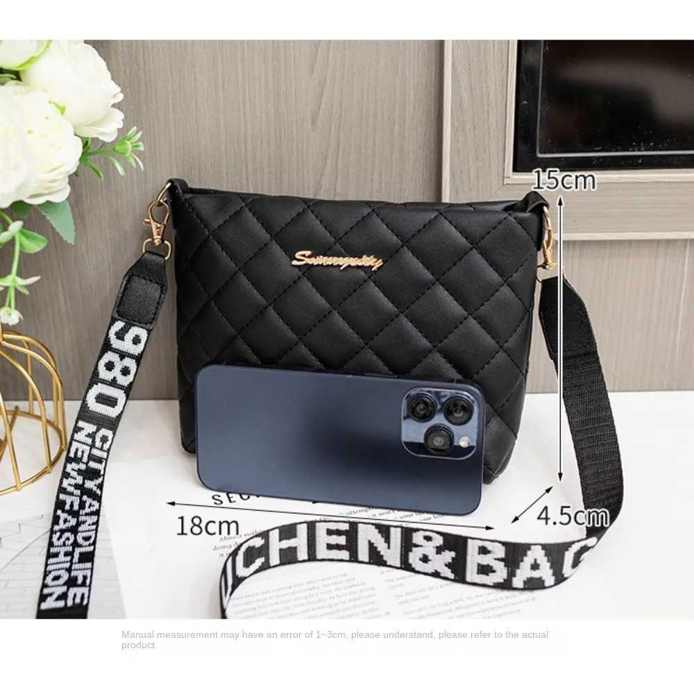 Womens messenger bag trend Lingge embroidered womens shoulder bag fashion chain womens ten font wallet Y250315
