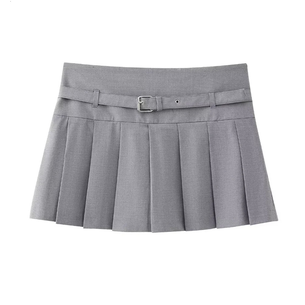 UNIZERA Winter Product Womens Fashion Casual Slimming Slim Fit High Waist Aline Wide pleated Pant Skirt 250310