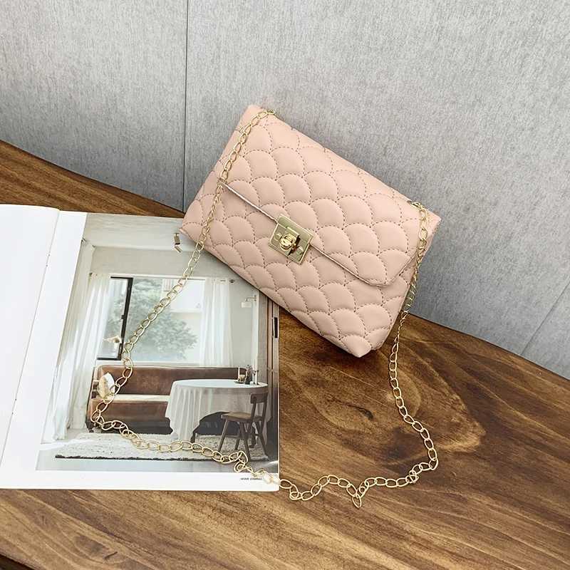 Womens Bag 2024 Simple Embossed Small Square Bag Foreign Trade Wholesale Small Bag Diamond Chain Bag Y250315