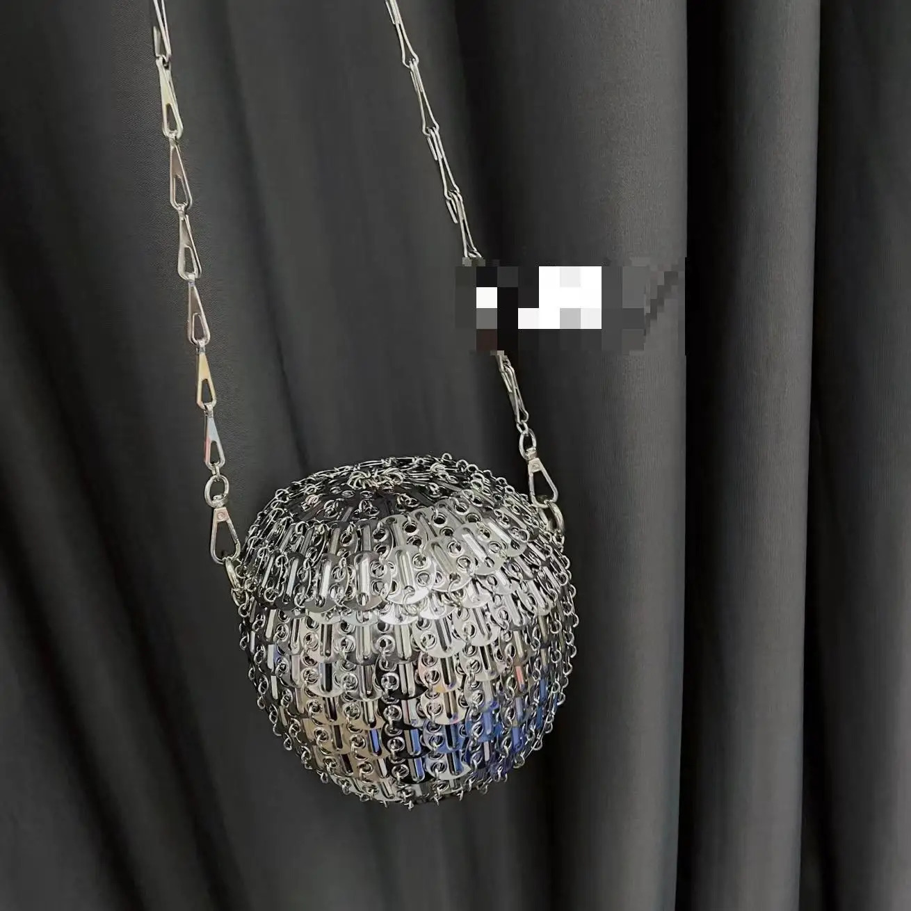 Women Metal Handmade Handbag Crystal Shiny Rhinestone Diamond Evening Bag Dinner Party Clutch Purse Messenger Bag 250314