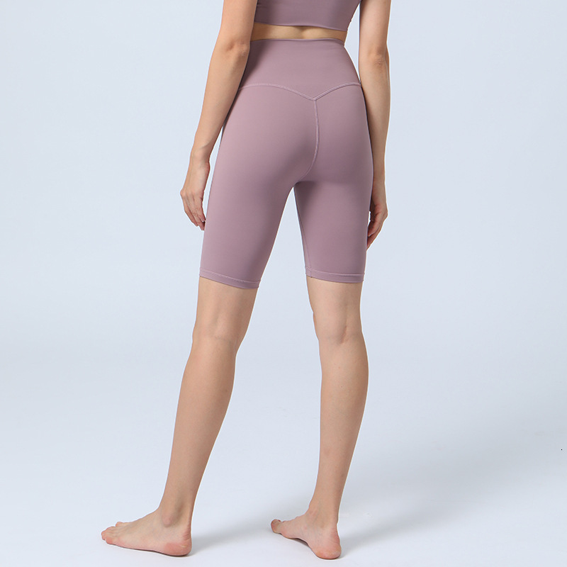 nylon tracksuit suede no T awkward line yoga women's high waisted five point shorts cycling sports fitness pants leggings