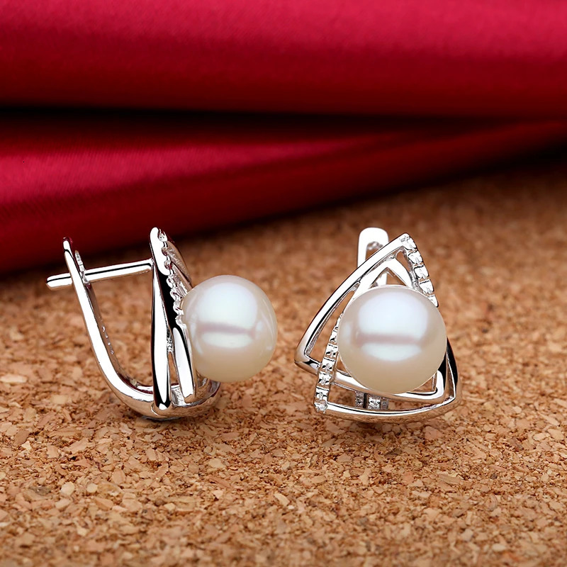 Sinya Natural Freshwater Pearls Fine Jewelry 925 Sterling Silver Earrings for Women Lover Mum Fashion Gift 250314