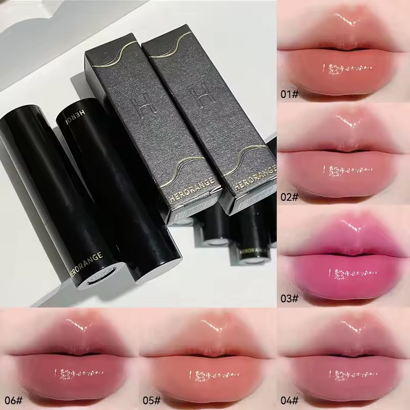 HERORANGE~ Low Saturation Light Lipstick Multi-purpose Stick Moisturizing White Natural Holding Mirror lipstick