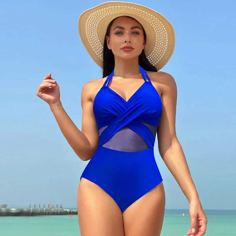 2015 New Swimsuit Womens Solid Color Mesh Bikini SwimsuitXJ250315