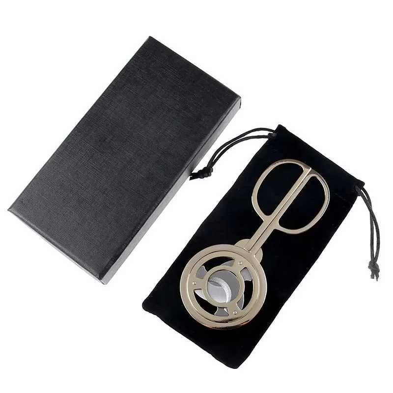 Luxury 3 Blades Stainless Steel Gold Plated Cigar Cutter Pocket Gadgets Zigarre Cutter Knife Cuban for COHIBA Cigars ScissorsC250315