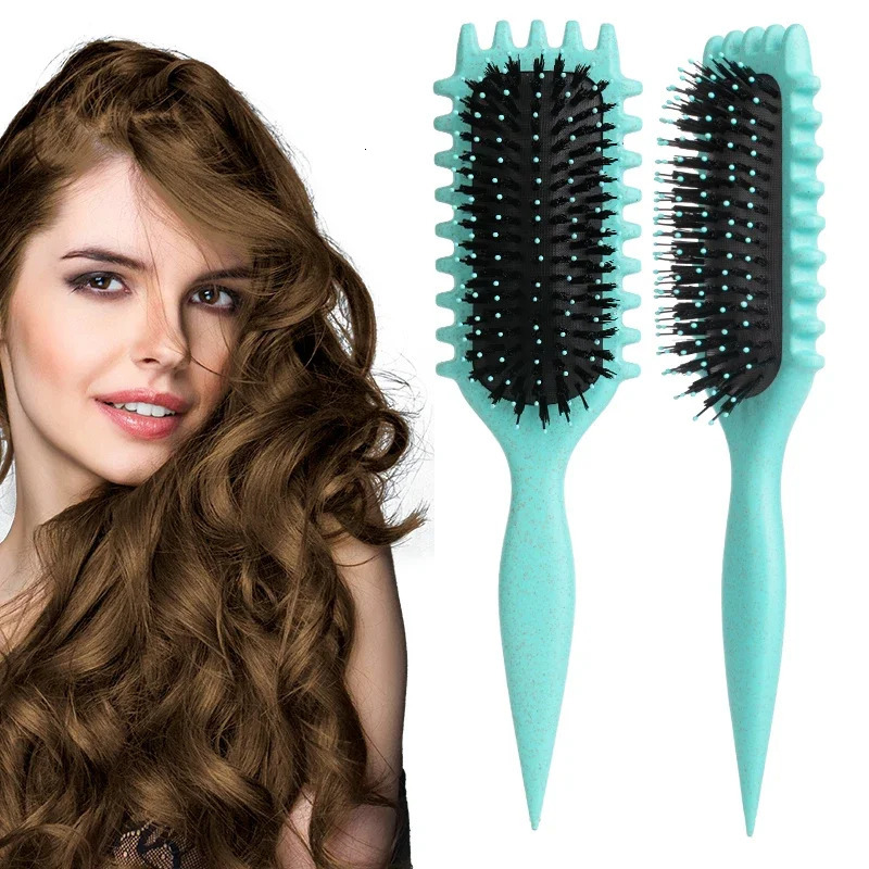Salon Styling Curly Hair Styling Brush Curl Hair Brush for Combing and Shaping Mens and Womens Curls Reduce Pulling Tools 250311