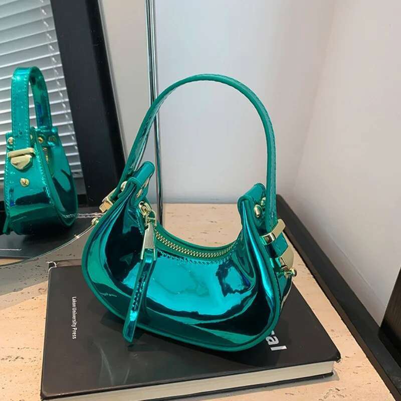 2025 New Shining Patent Leather Handbag, Women's Designer Fashion Mobile Wallet, Women's Lipstick Fashion Children's Bag, Mini Handbag2