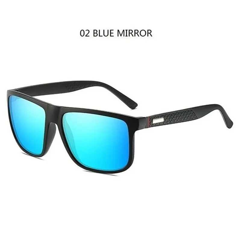 Fashionable retro square polarized sunglasses for men and women luxury brand designers for men sunglasses for driving fishing UV400 glasses for men W2