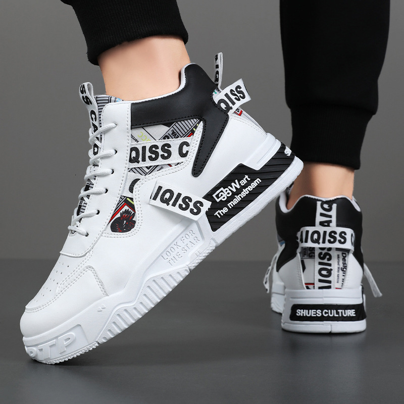 Men's High top Sneakers 2025 New Fashion Waterproof Designer Shoes Youth Big Size Casual Sport Shoes