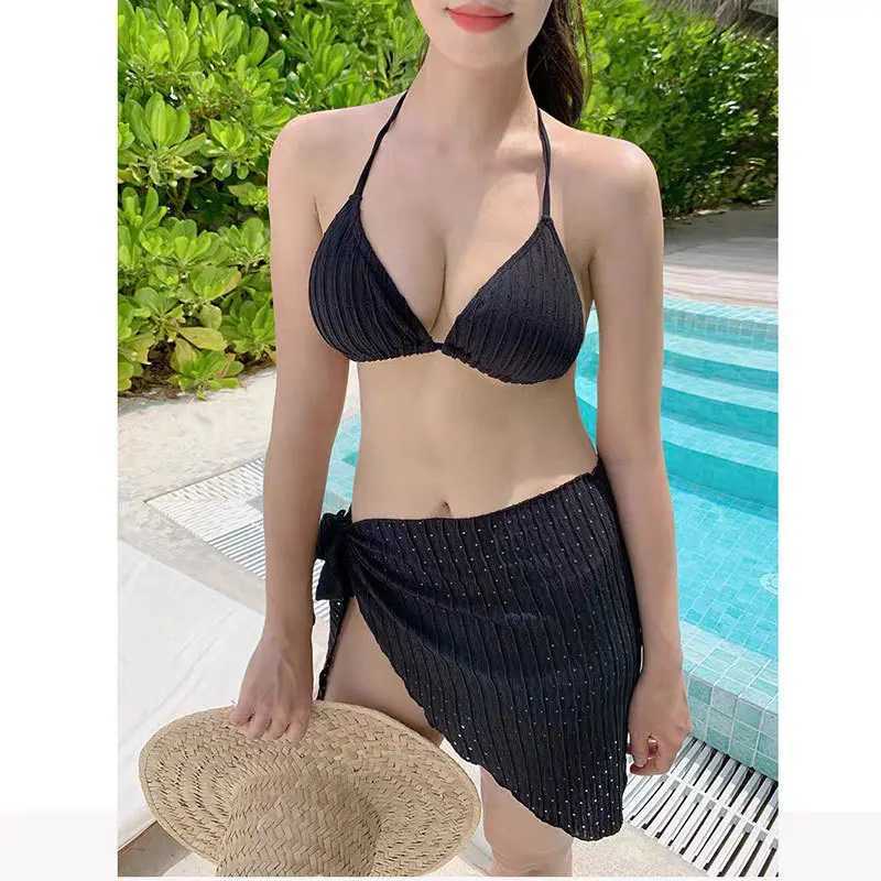 Womens Sexy Bikini Split Three-piece Set Fairy Seaside VacationXJ250315
