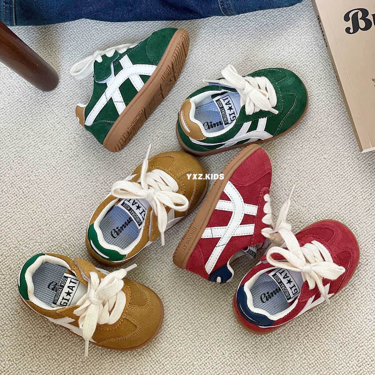 Athletic Outdoor 15-37 Baby board shoes 2025 autumn new item girls Forrest Gump shoes casual shoes one year old boys single shoesY2503140QLA