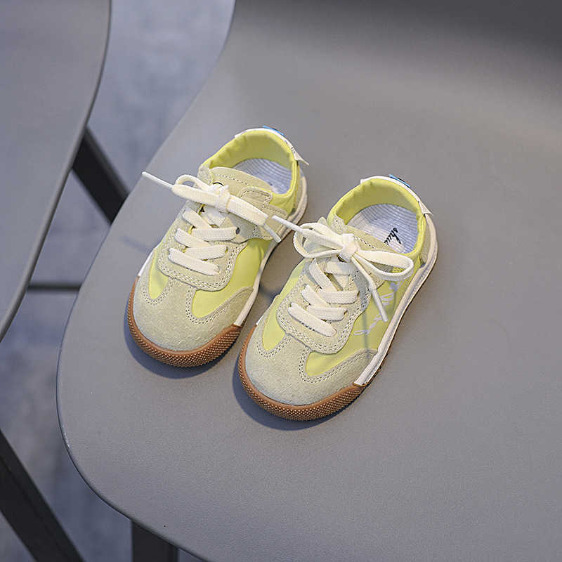 Athletic Outdoor Anti slip soft sole Velcro casual boys sports shoes fashionable board shoes breathable genuine leather training shoesY250314T30H