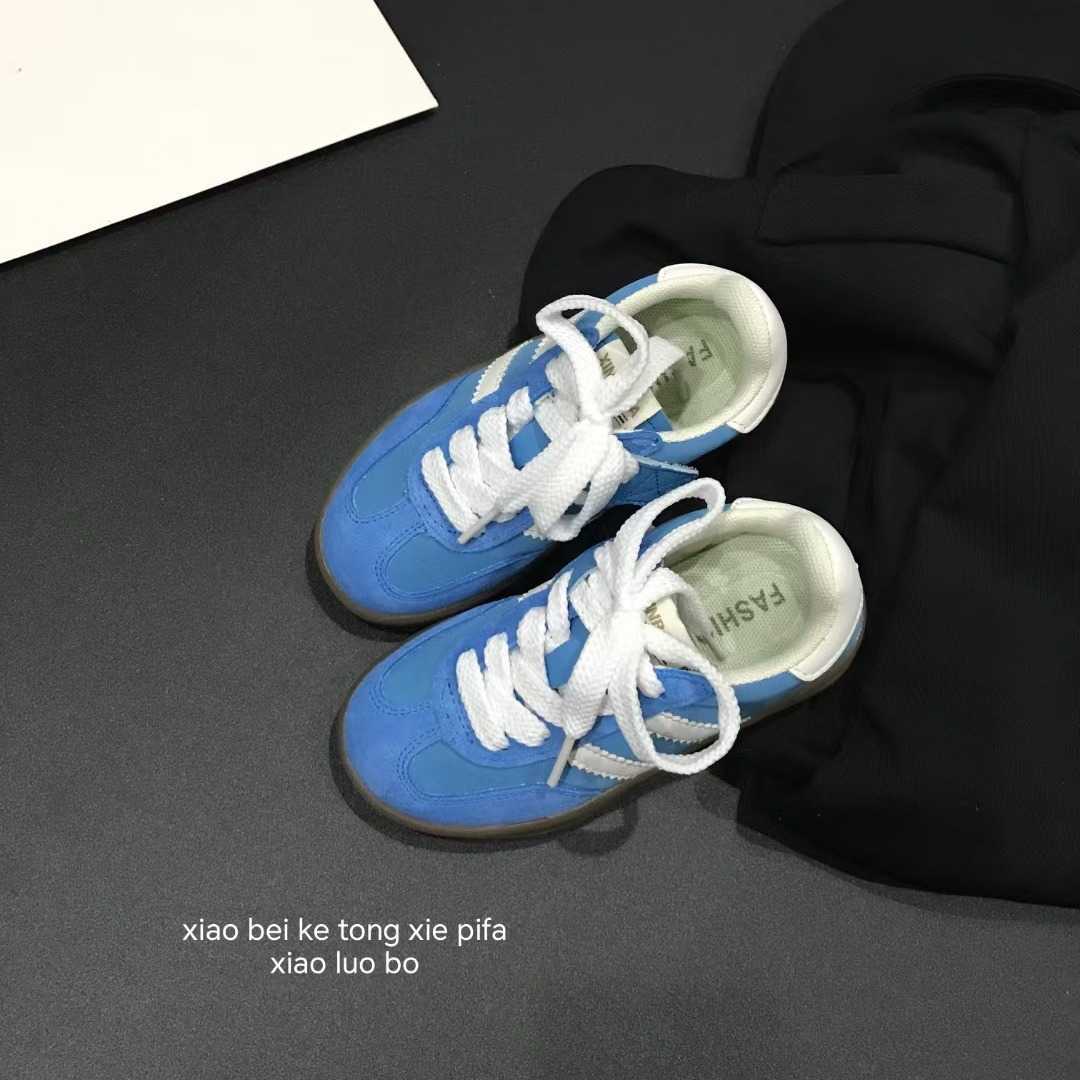 Athletic Outdoor Childrens shoes boys suede candy colored comfortable training shoes 2025 autumn new style girls and students fashionable sports boaY2