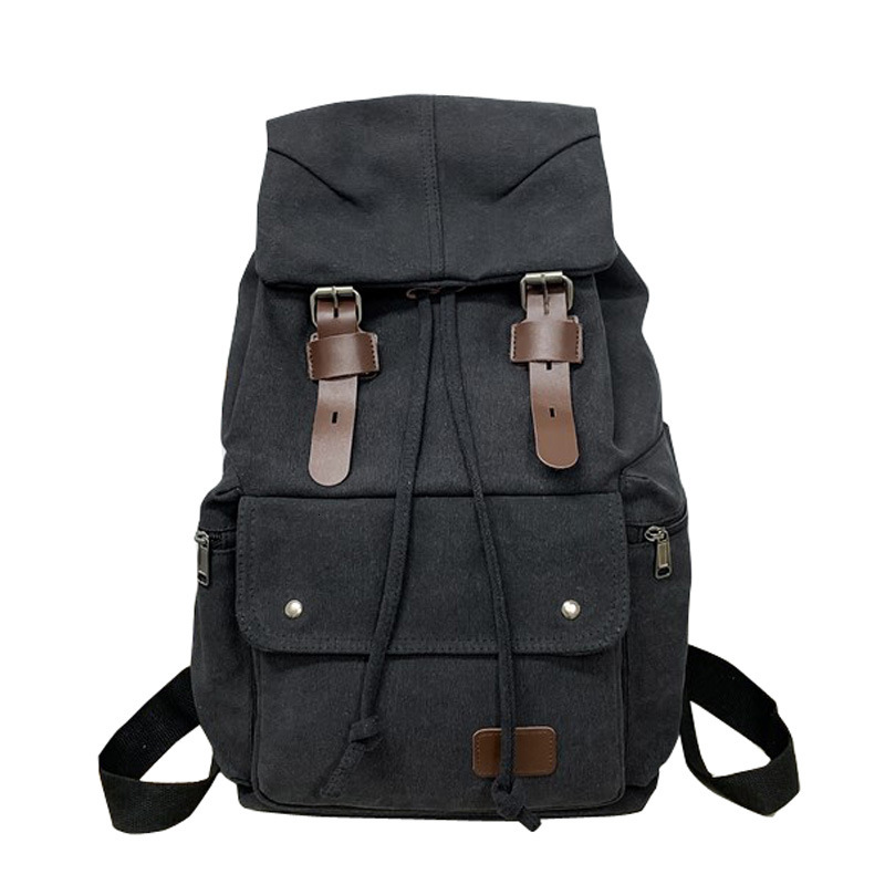 designer bag Casual Street Trendy Canvas Personalized Simple Student Outdoor Travel Drawstring Backpack