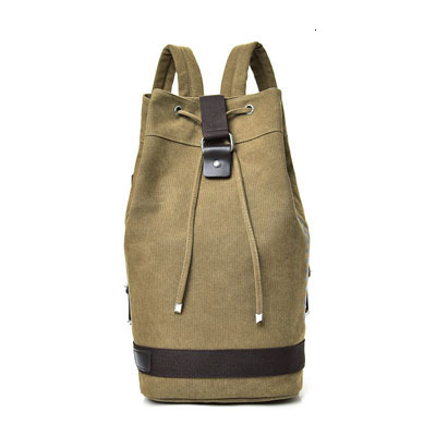 Fashionable canvas backpack sports round bucket computer men's bag, leisure travel backpack, unisex designer bag