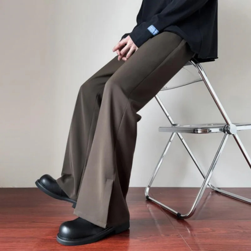 Brown Black Suit Pants Mens Ultra Thin Set Social Dress Korean Business Casual Office Official S3XL 250313