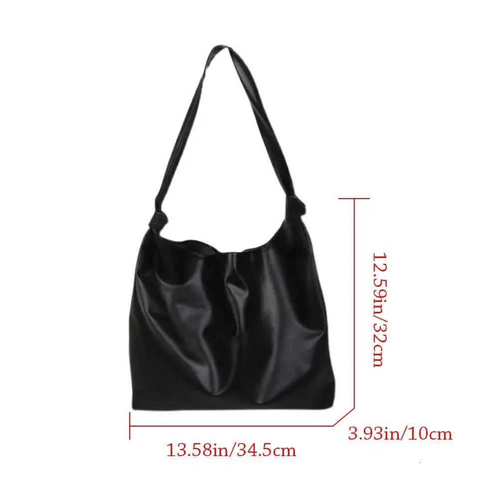 Womens large capacity shoulder bag womens handbag PU leather handbag simple shopping bag 250311