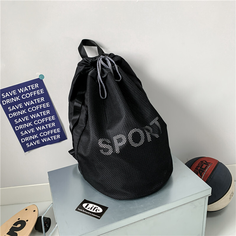 Drawstring basketball bag for men women's exercise multifunctional large capacity backpack, drawstring sports and fitness backpack