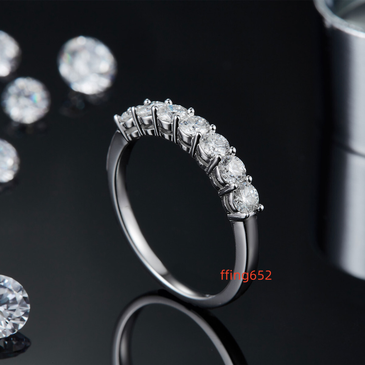 Moissanite Diamond Mens Two Tone One Piece Silicone Pure Gold Ring 3 Set Bands Mens Diamond Stainless Wedding Band