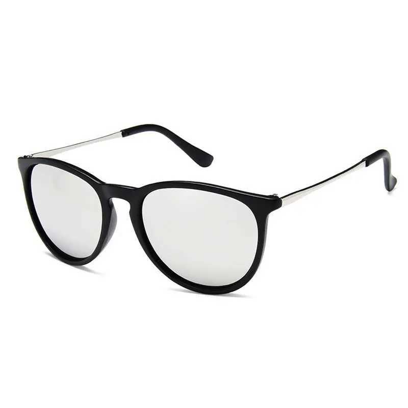 Popular metal frame retro sunglasses for women round sunglasses for women reflective film sunglasses for women W250315