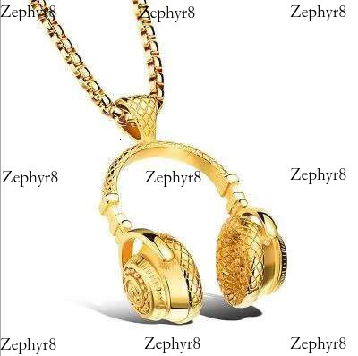 2025 New model Hot Sale Punk Rock Personalized Music Earphone Stainless Steel Necklace for Men Boyfriend Gift
