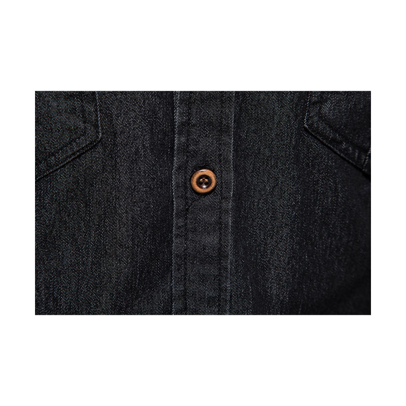 Men's Button Down Shirts Denim Long Sleeve Casual Loose Shirt Tops with Pockets m085