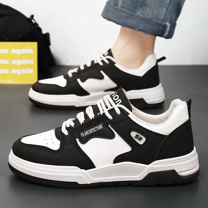 Mens casual shoes breathable white sports shoes fashionable driving walking tennis sports shoes mens skateboarding flat shoes Y250315