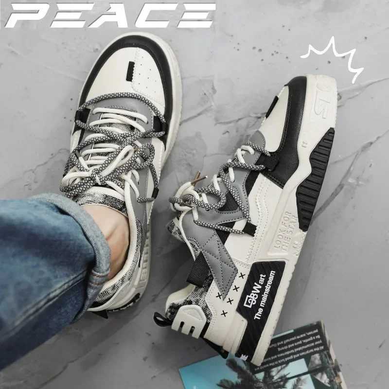 Korean Version Men Casual Shoes Spring Fashion Versatile Thick Sole Comfortable Board Shoes Outdoor Travel Sports Shoes Y250315