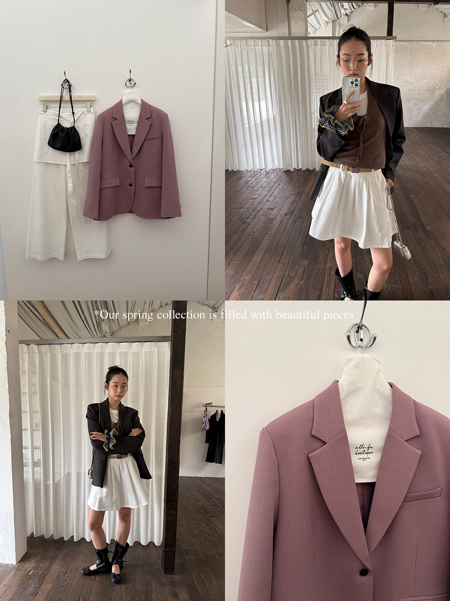 G313Retro-Inspired Women's French Suit - Lightweight Casual Wear for Spring 2025