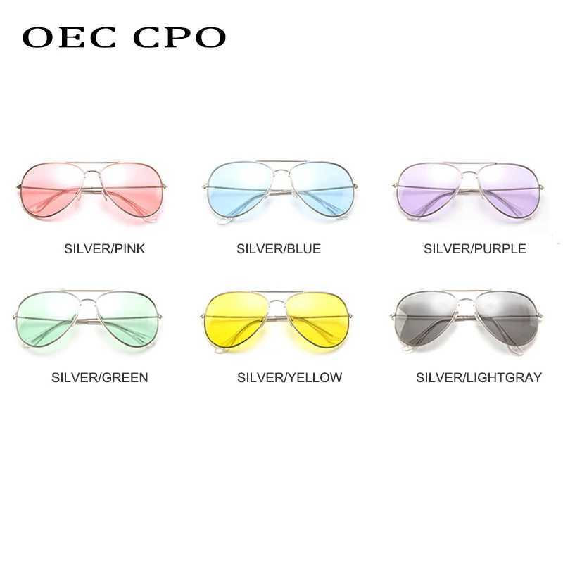 Fashion Clear Color Pilot Sunglasses Women Men Brand Designer Pink Blue Lens Sun Glasses Men Women Outdoor Glasses O644 W250315