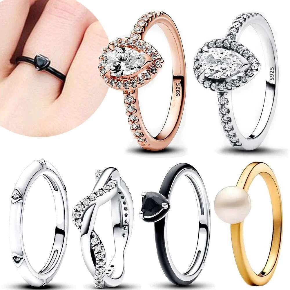 2024 New Silver Ring Rose In Bloom Ring Love Mom Finger Ring Women Mother's Day Fine Jewelry Gift