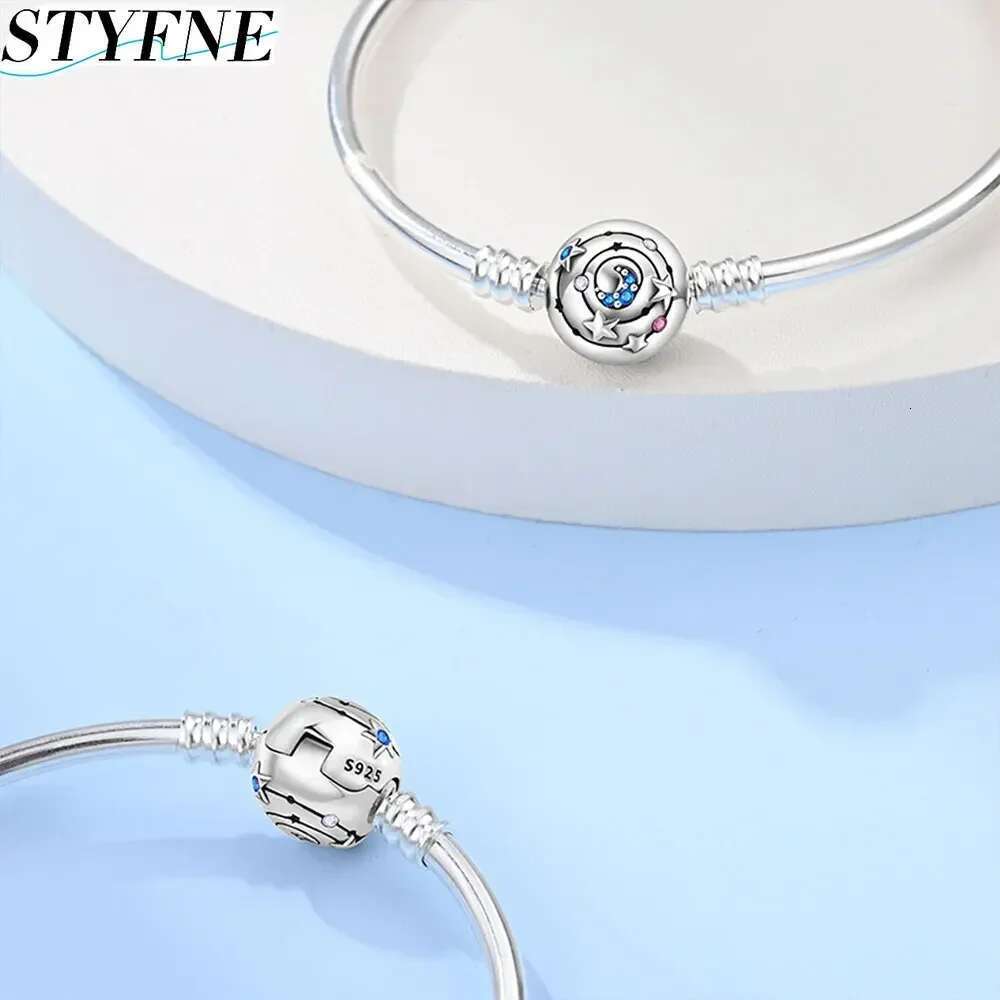 925 Sterling Silver Pave Heart Clip Buckle Zircon Snake Bone Bracelet S925 Snake Bracelets For Women Fit charms beads Diy Jewelry Gift