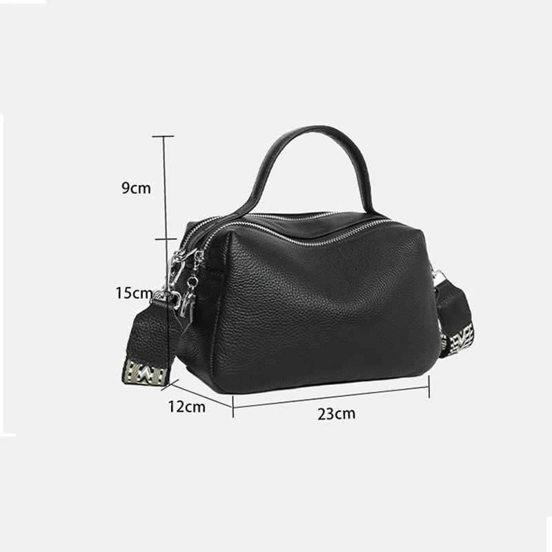 Genuine leather womens handbag with adjustable shoulder straps stylish and practical ten letter design suitable for daily use Y250315