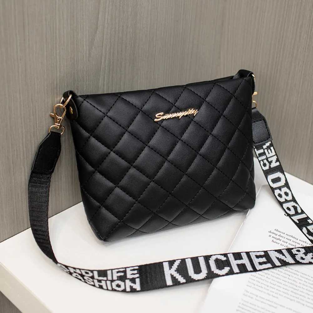 Womens messenger bag trend Lingge embroidered womens shoulder bag fashion chain womens ten font wallet Y250315