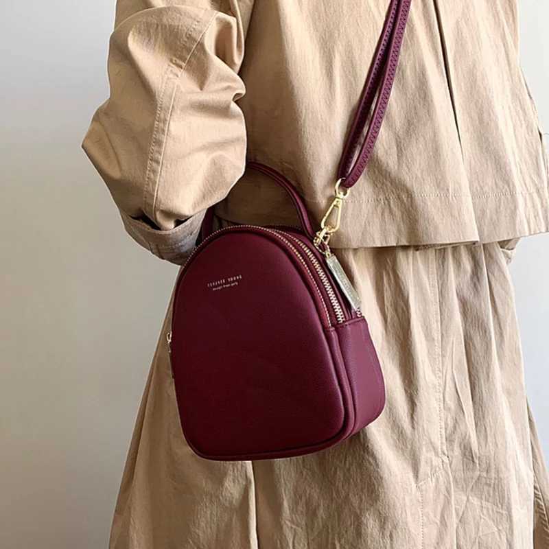 New Arrival Mini Backpack Purse for Women Ladies Tote Multi-Function Luxury Shoulder Bag Solid Color Ladies Casual Bag Womens Backpack T250315