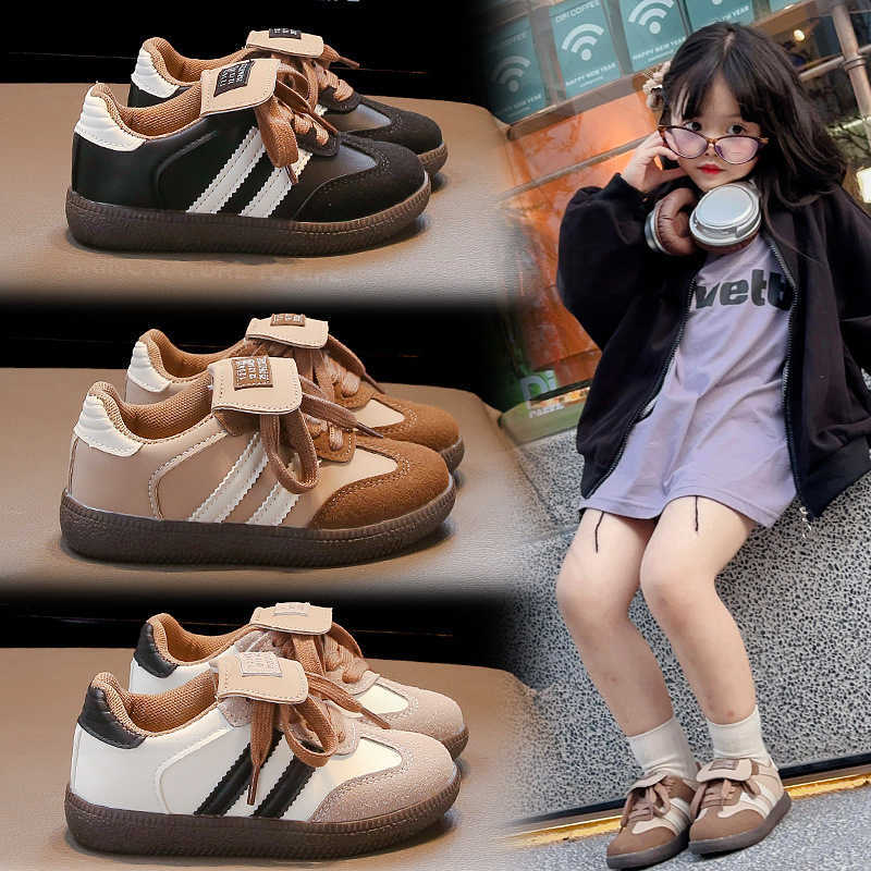 Athletic Outdoor Girls shoes 2025 new spring and autumn style childrens casual lightweight Forrest Gump shoes for girls fashion sports board shoes for