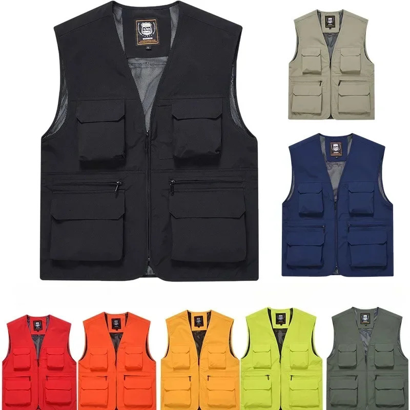 Summer Multi-pack Overalls Vest Casual Waterproof Director s Reporter Media Vest 250310
