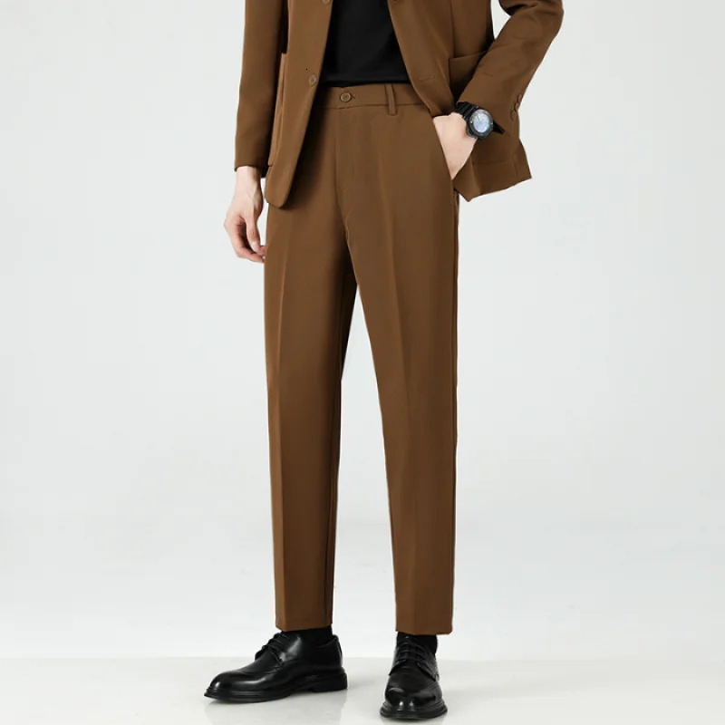 autumn and winter thick mens casual pants straight loose fashion trend commercial version 9 oclock set w250313